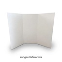 TRIPTICO DE CARTON BLANCO 70 X 100 CM (GROSOR 2MM) - DOBLEZ 33-33-33 